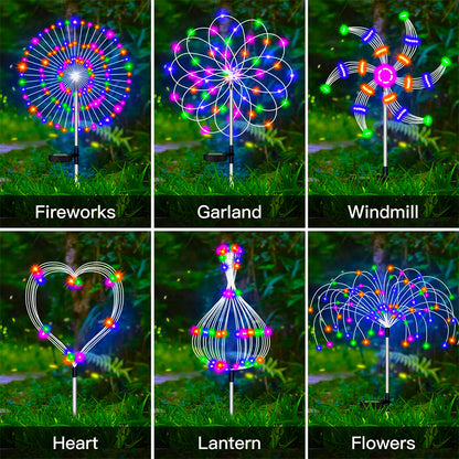 Solar Fireworks Lights